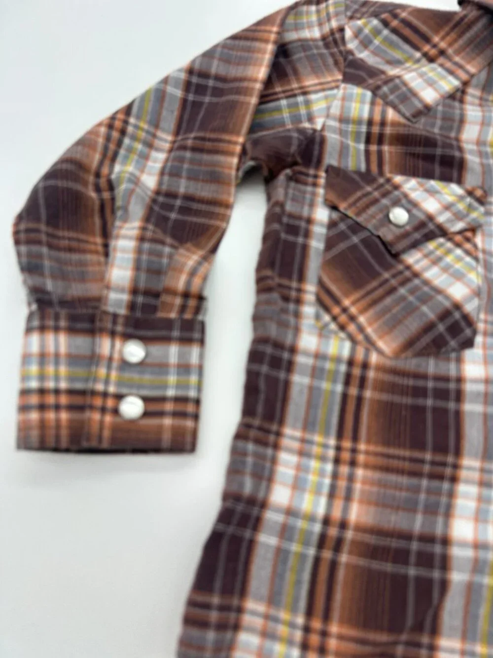 Ely Cattleman Youth/Toddler Long Sleeve Plaid Pearl Snap Western Shirt Size 3